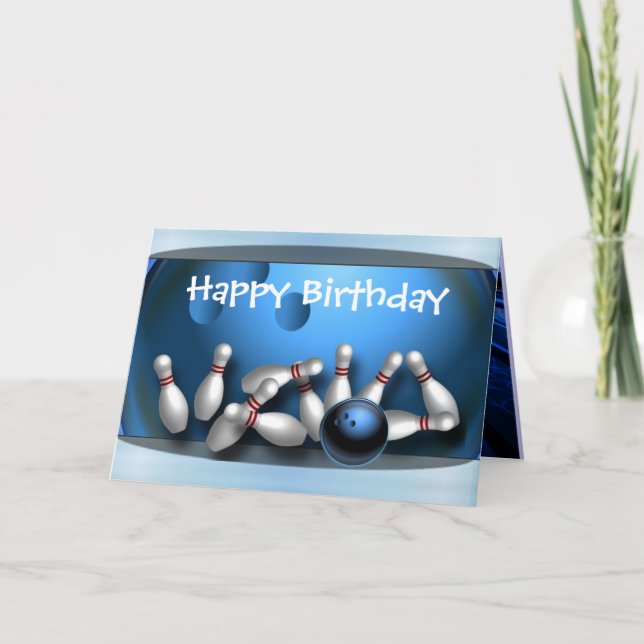 Happy Birthday Bowling Card (Front)