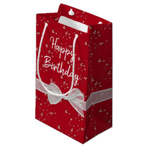 Happy Birthday Bows and Bubbles Small Gift Bag