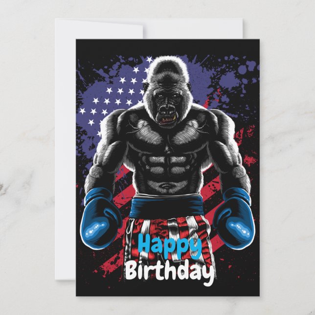 Happy Birthday boxer cap Invitation (Front)