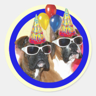 Happy Birthday Boxers stickers