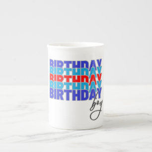 Happy birthday boy. Celebrating your birthday... Bone China Mug