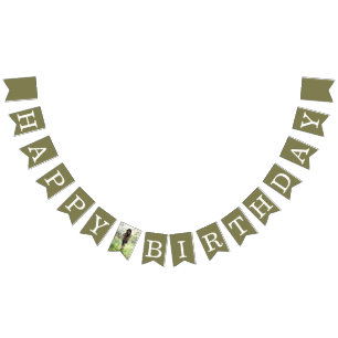 Happy birthday boy photo bunting banner 