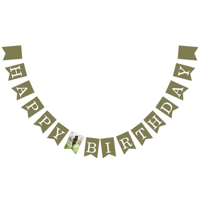 Happy birthday boy photo bunting banner  (All)