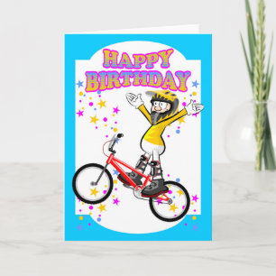 Happy birthday, brave and extreme BMX rider Card