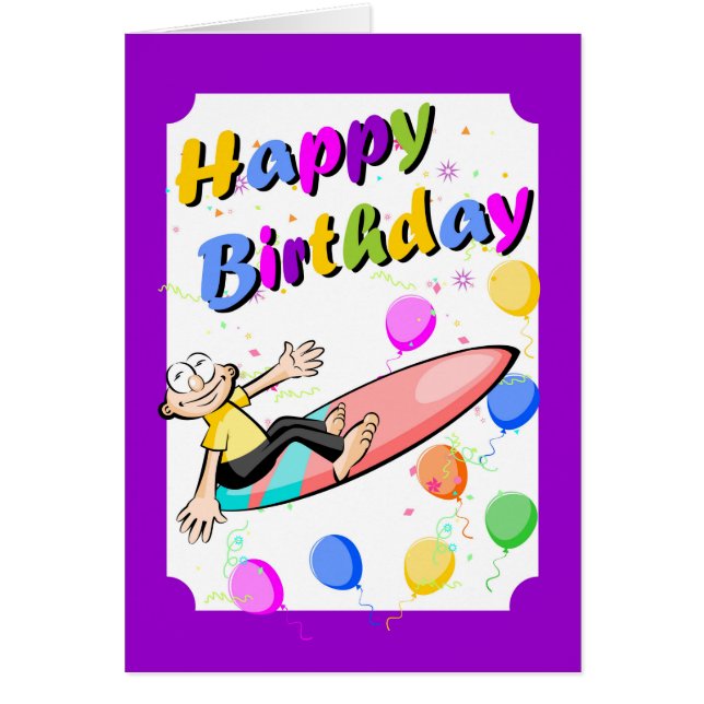 Happy birthday, brave surfer (Front)
