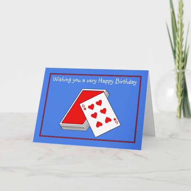 Happy Birthday bridge card playing cards poker (Front)