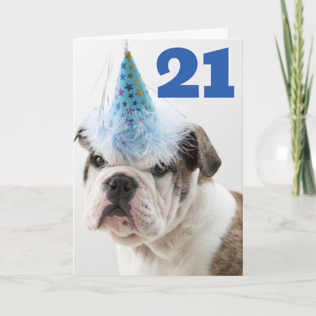 Happy Birthday | British Bulldog Puppy Card (Front)