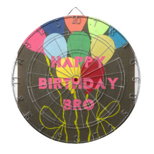 Happy Birthday Bro Art Print Dartboard