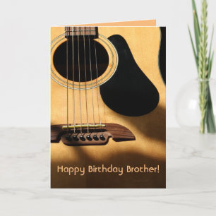 Happy Birthday Brother!   Acoustic Guitar Photo Card