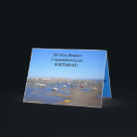 Happy Birthday brother Card<br><div class="desc">Seascape boats,  I remembered your birthday brother,  not that I forget very often What?.</div>