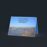 Happy Birthday brother Card<br><div class="desc">Seascape boats,  I remembered your birthday brother,  not that I forget very often What?.</div>