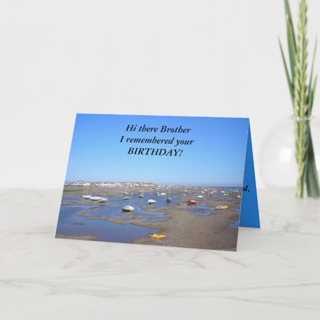 Happy Birthday brother Card (Front)