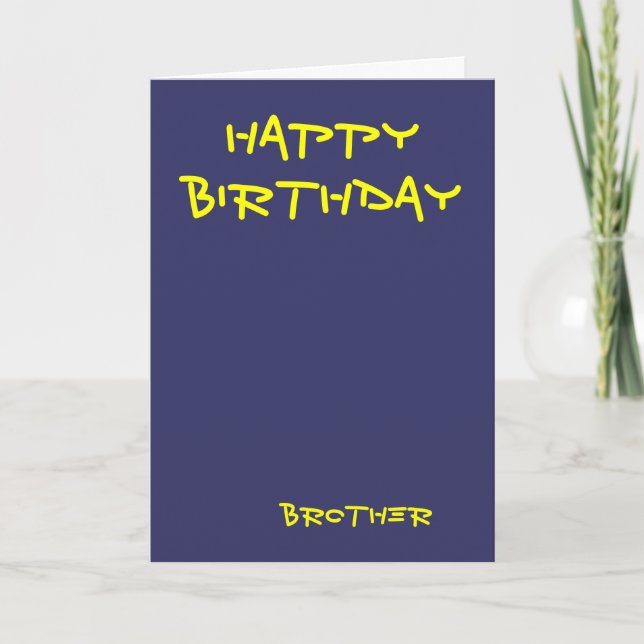 Happy birthday brother greeting cards (Front)