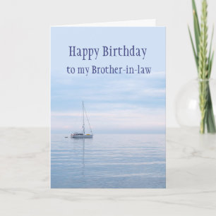 Happy Birthday Brother-in-law Sailboat Sailing Card