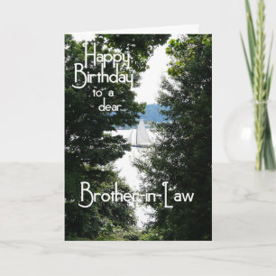 Happy Birthday Brother-in-Law/Sailing boat Card