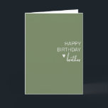 Happy Birthday Brother minimalistic Simple Card<br><div class="desc">This design may be personalised by choosing the Edit Design option. You may also transfer onto other items. Contact me at colorflowcreations@gmail.com or use the chat option at the top of the page if you wish to have this design on another product or need assistance. See more of my designs...</div>