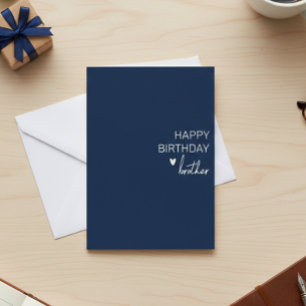 Happy Birthday Brother minimalistic Simple Card