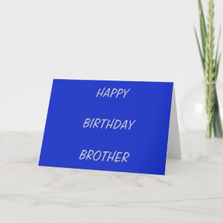Happy Birthday BrotherPlain Royal Blue Card