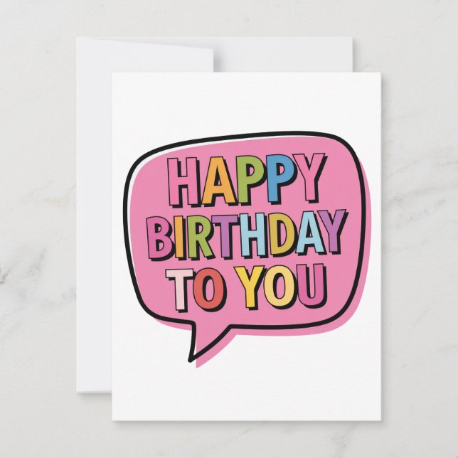 Happy Birthday Bubble (Front)