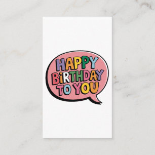 Happy Birthday Bubble Enclosure Card