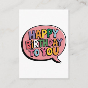 Happy Birthday Bubble Enclosure Card