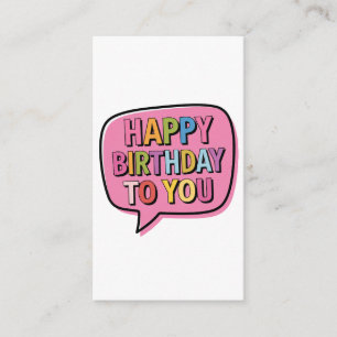 Happy Birthday Bubble Enclosure Card