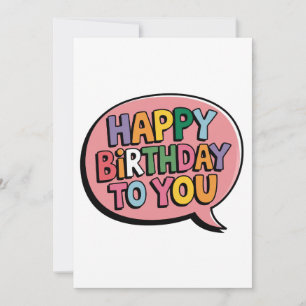 Happy Birthday Bubble Thank You Card