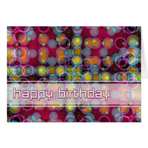 Happy Birthday Bubbles Card | Zazzle