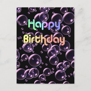 Happy Birthday Bubbles Postcard