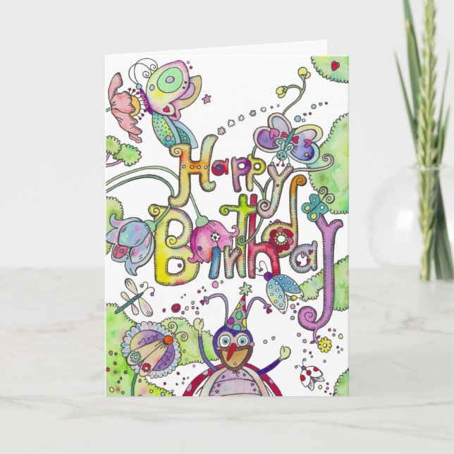 Happy Birthday - Bugs Card (Front)