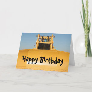Happy Birthday Bulldozer Card