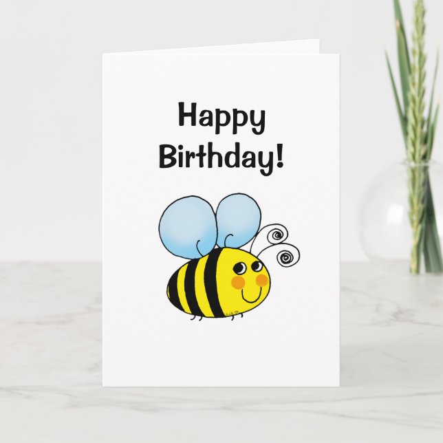 Happy birthday! (bumble bee) card (Front)