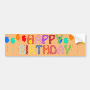 Happy Birthday Bumper Sticker