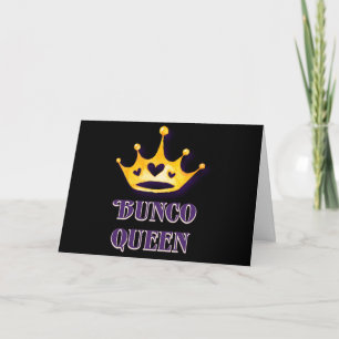 Happy Birthday Bunco Queen Friend Modern Card