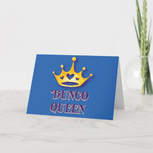 Happy Birthday Bunco Queen Friend Modern Card