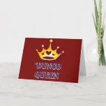 Happy Birthday Bunco Queen Friend Red Modern Card<br><div class="desc">A birthday card designed for Bunco players. Happy Birthday Bunco Queen design features a royal crown with yellow watercolor and heart design. Red modern design that you can personalise with your friends name.</div>