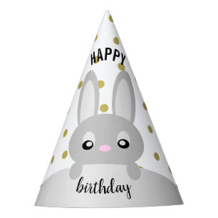Happy birthday bunny (animals) Party hat