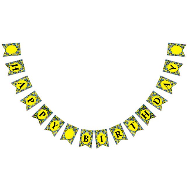 Happy Birthday Bunting Flags Banner Personalise (All)