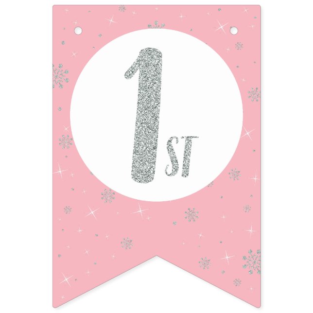 Happy Birthday Bunting Flags - Girl Birthday (Seventh Flag)