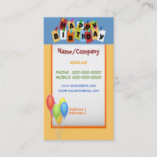 Happy Birthday Business Card