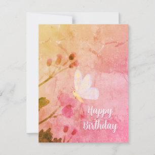 Happy Birthday Butterfly Postcard