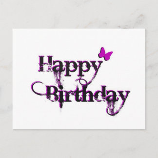 Happy Birthday Butterfly Postcard