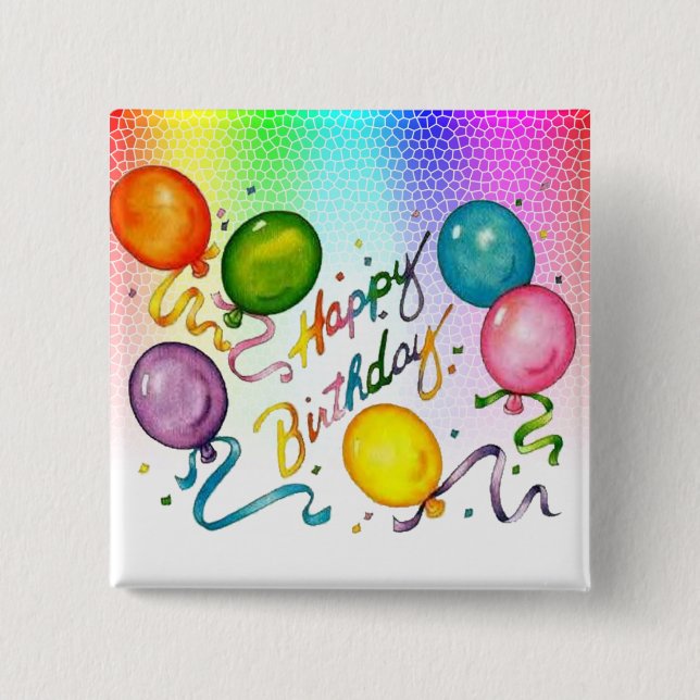 Happy Birthday Button (Front)