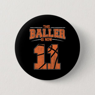Happy Birthday Bysketbyll Boys Eleven 2010 6 Cm Round Badge