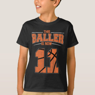Happy Birthday Bysketbyll Boys Eleven 2010 T-Shirt