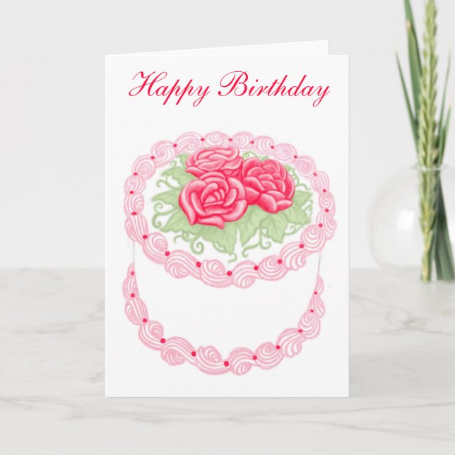 Happy Birthday Cake Card (Front)
