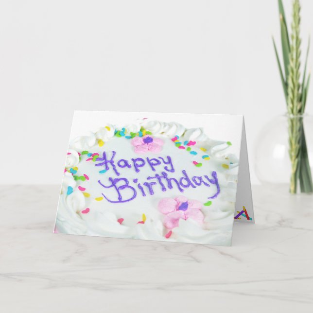Happy Birthday cake Card (Front)