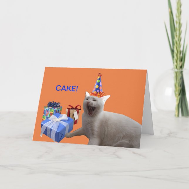 Happy Birthday CAKE Card (Front)