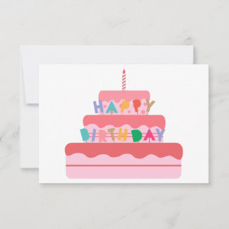 Happy Birthday Cake Card