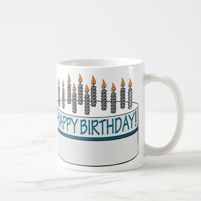 Happy Birthday Cake Coffee Mug (Right)